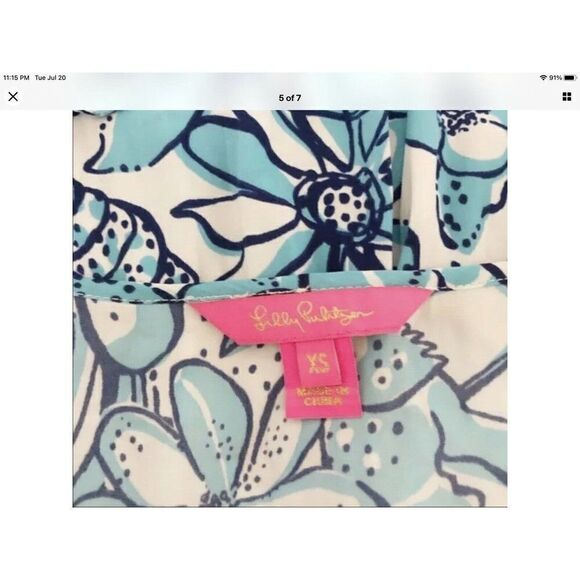 Lilly Pulitzer Deanna Romper Blue Coronado Crab - Picture 7 of 9